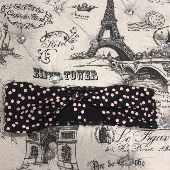 NWOT TOPSHOP Spot Bandeau Bikini Top - Picture 4 of 8